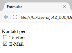 Checkboxen im Formular