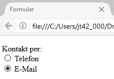Radiobuttons im Formular